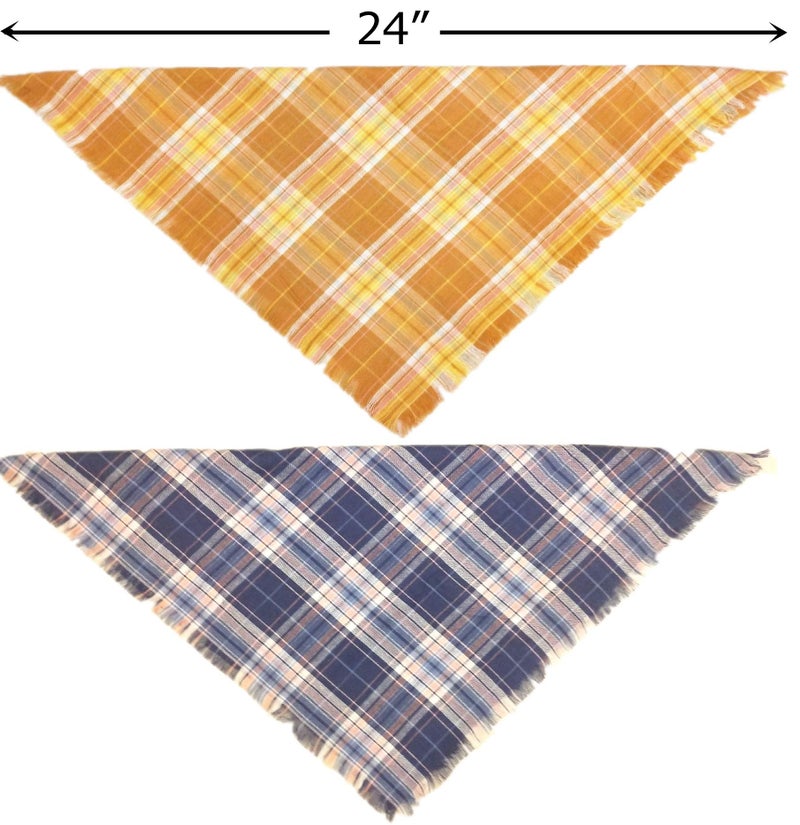 BoomBone Dog Bandana Easter, Plaid Bandanas for Dogs,Triangle Bibs Pet Scarf Accessories - Image 2